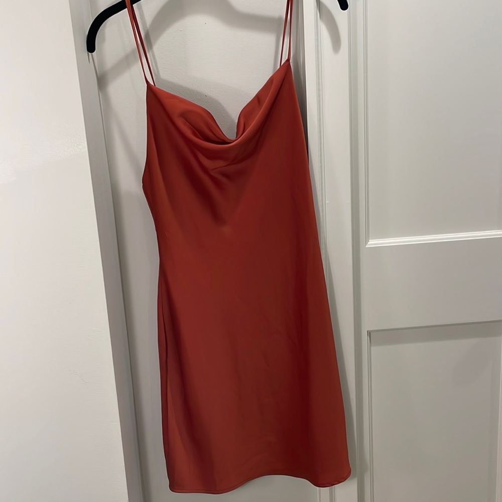 UO Mallory Cowl Neck Slip Dress - XS